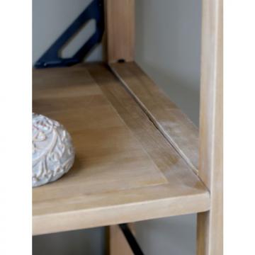 Etagère 4 Niveaux sur Roues Bois Naturel