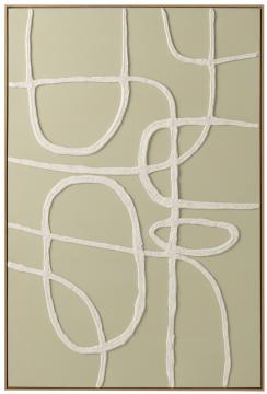Tableau Abstract Blanc Amande 82*122