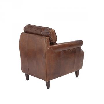 Fauteuil Kansas Cuir Chocolat