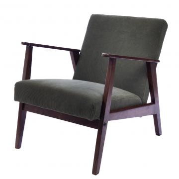 Fauteuil William Velours Côtelé Vert Olive