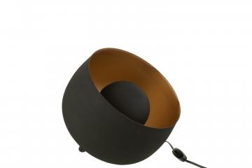 Lampe de Sol Noir Mat-Doré PM