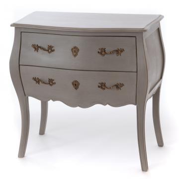 Commode Sauteuse 2 Tiroirs Murano Taupe