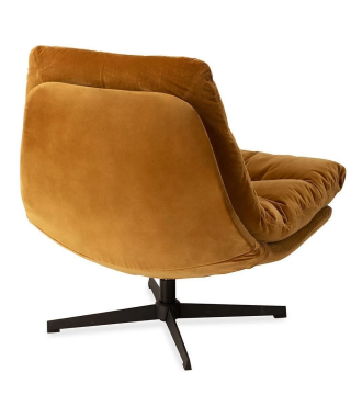 Fauteuil Wilmington Velours Camel Athezza