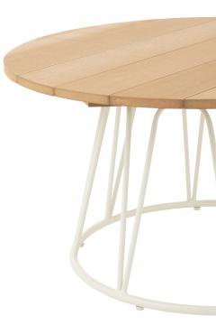 Table Basse de Jardin Zoa Blanc Naturel
