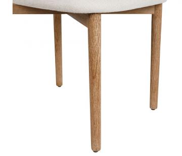 2 x Chaises Cautret Lin Gris Clair Bois Naturel