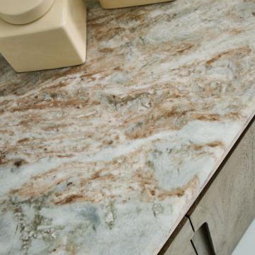 Buffet 4 Portes Buren Bois Massif Marbre