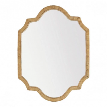 Miroir Mathilde Rotin Naturel Blanc d'Ivoire 90x120