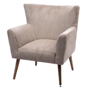 Fauteuil Olaf Velours Beige