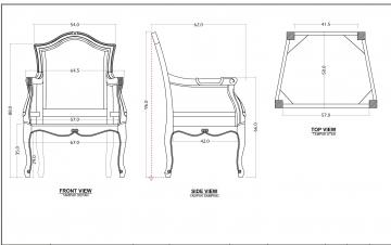 Fauteuil Cabriolet Antique Apolline