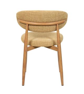 Chaise Georgia Velours Pieds Naturel (4 couleurs)