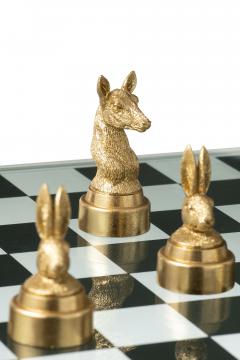 Jeu d'Echec Animaux Or/Bronze
