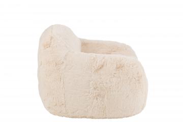 Fauteuil Cutie Fourrure Crème