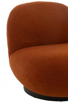 Fauteuil Pivotant Lounge Neige Terracotta