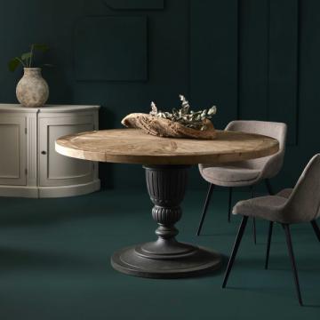 Guéridon Magistral Vieux Pin Massif ø140cm