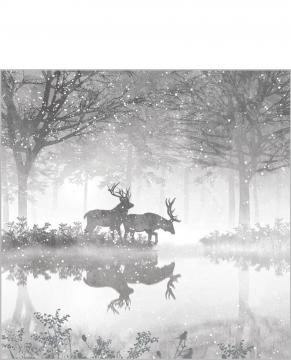 20 x Serviettes Papier Cerf Forêt 25*25