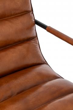 Fauteuil Cuir Camel Indus Vintage