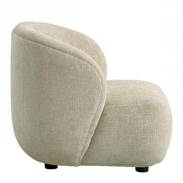 Fauteuil Lisette Jacquard de Velours Sable PM