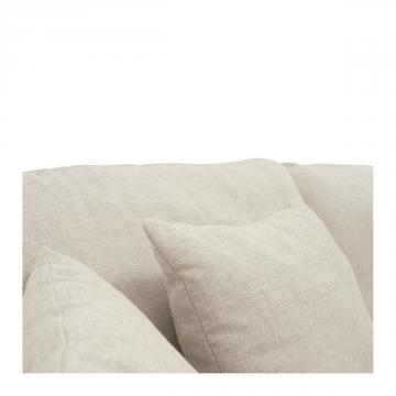 Canapé Angie 4P Lin Mélangé Ecru Blanc d'Ivoire