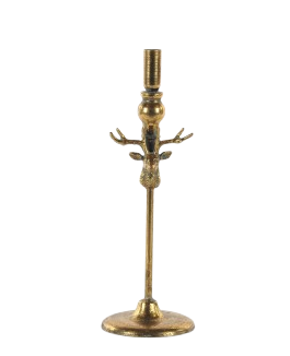 Bougeoir Chandelier Cerf Doré Vieilli PM