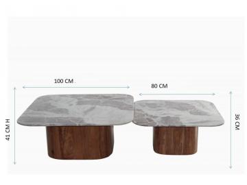 S/2 Tables Basses Carmel