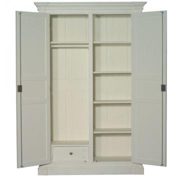 Armoire 2 Portes Pin Ecru Rivoli (démontable)