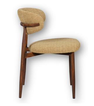Chaise Georgia Moutarde Pied Noyer Athezza