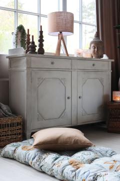 Buffet Antique Crème 2 Portes 2 Tiroirs