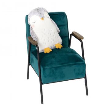 Fauteuil Hutch Enfant Velours Bleu