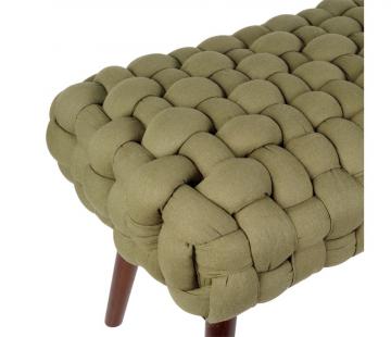 Banc Elément Tressage Kaki/Brun