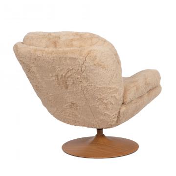 Fauteuil Magnum Fausse Fourrure Beige