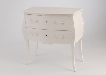 Commode 2 Tiroirs Murano Blanc