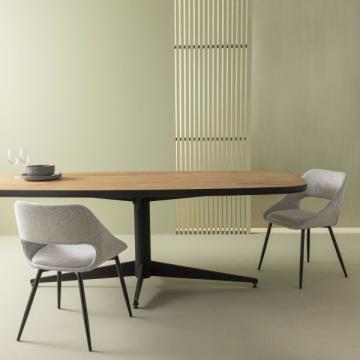 Chaise Elodie Tissu Gris