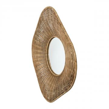 Miroir Isis Rotin Naturel Blanc d'Ivoire