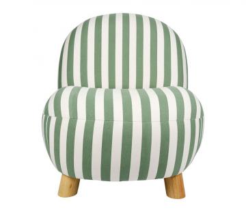 Fauteuil Belly Vert-Ecru