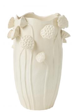 Vase Botanica Lotus Argile Ivoire H51cm