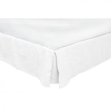 Cache Sommier Linehi Blanc Lin-Coton (4 tailles)