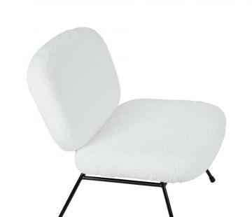 Fauteuil Ethior Blanc Bouclettes