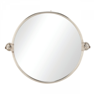 Miroir Mural Pivotant Laiton Argent Vieilli