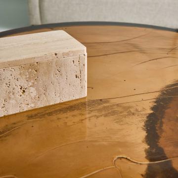 Tables Basses Gigognes Igloo Verre Fumé Métal Noir