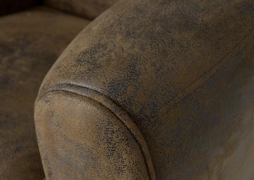 Fauteuil Club Microfibres Marron