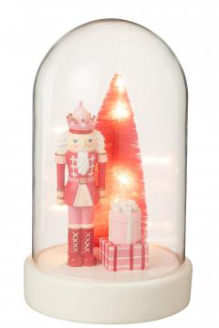 Casse Noisette Led Bonbon Rose Cloche H28.5cm