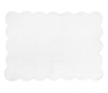 6 x Sets de Table Boutis Blanc
