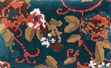 2 x Coussins Kendal Bleu de Prusse Brodé (3tailles) ...NEW...