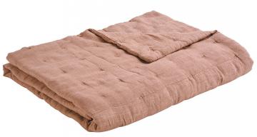Couvre Lit Chloé Lin Lavé Blush 230x180 Blanc d'Ivoire
