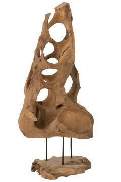 Décoration Cone Teck Naturel H100cm