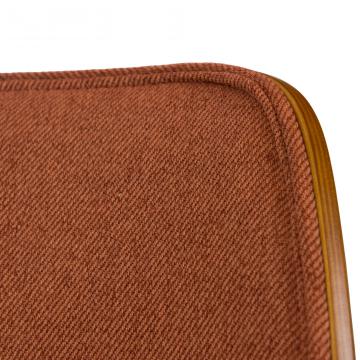 Chaise Atlanta Tissu Bois Finition Noyer (5 couleurs)