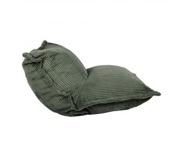 Fauteuil Pouf Sola 1 Place Velours Côtelé Vert