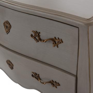 Commode Sauteuse 2 Tiroirs Murano Taupe