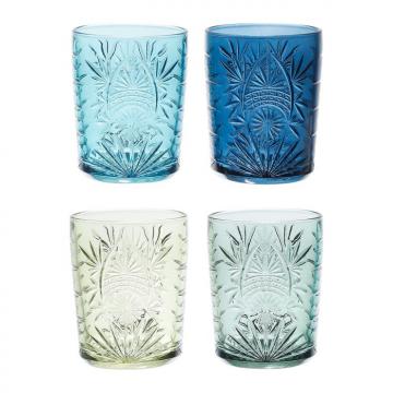 4 Gobelets Starla Bleu Verre