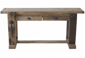 Console Etabli Bois Recyclé Fond de Bateau
